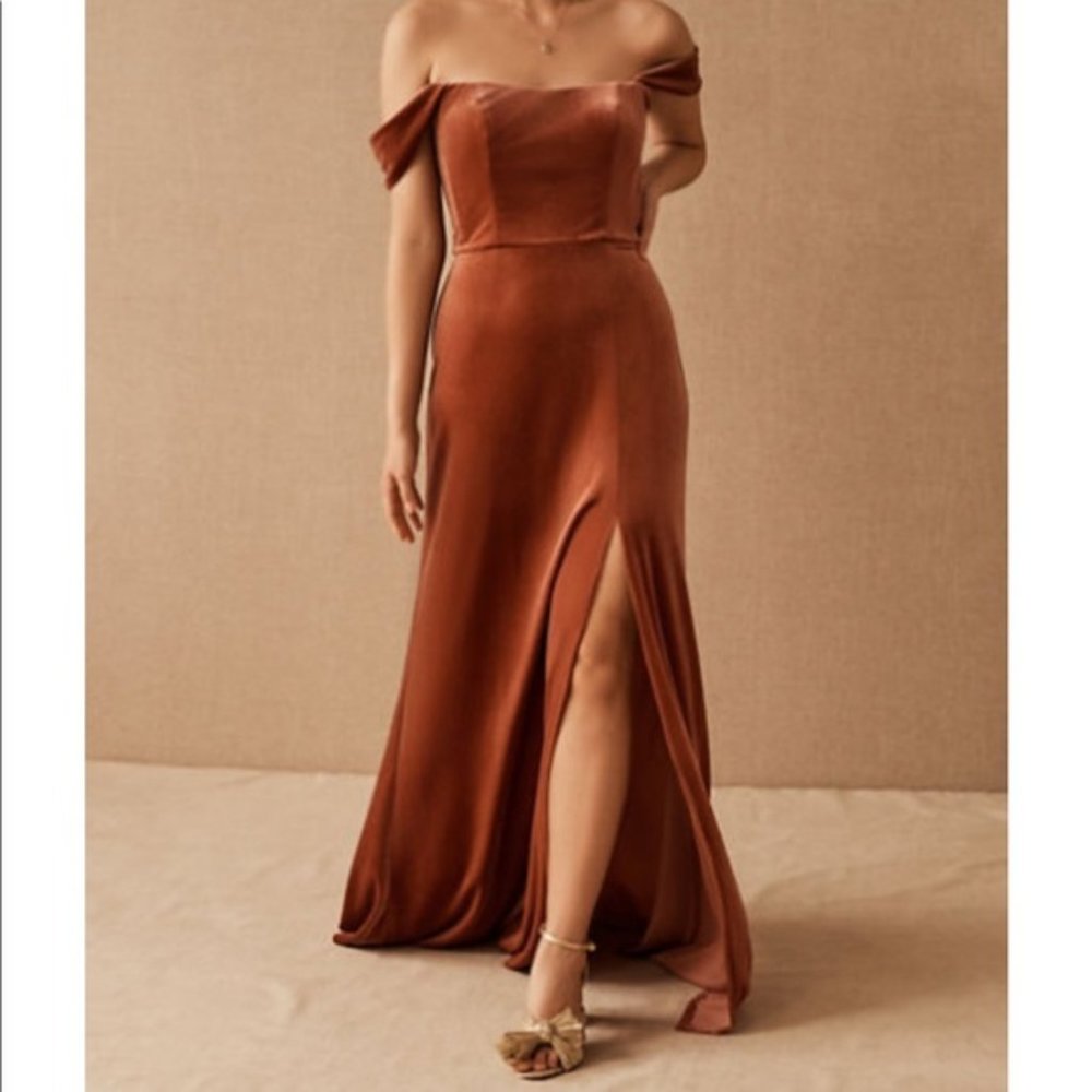 BHLDN | Jenny Yoo Issa Velvet | English Rose | Sz 2